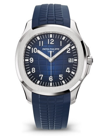 Patek Philippe Aquanaut 5168G-001 White Gold 42.2mm Blue Dial with Midnight Blue Composite Strap
