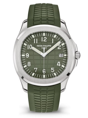 Patek Philippe Aquanaut 5168G-010 White Gold 42.2mm Khaki Green Dial with Composite Strap