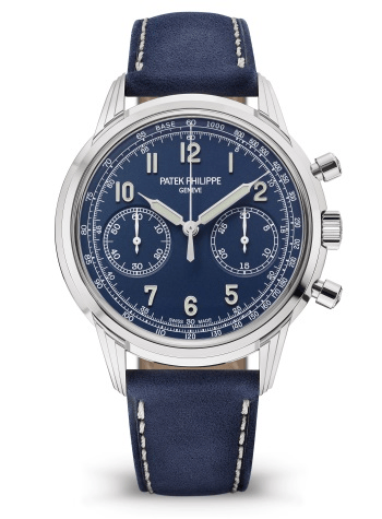 Patek Philippe Complications 5172G-001 in White Gold with Blue Dial, Front View