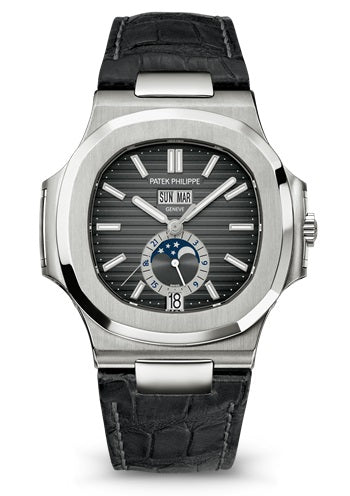 Patek Philippe Nautilus 5726A-001 Stainless Steel 40.5mm Black Dial with Annual Calendar and Moon Phases
