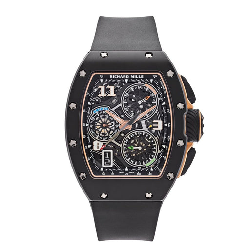 Richard Mille RM 72-01 Ceramic 47mm Skeleton Dial Luxury Watch with Rubber Strap