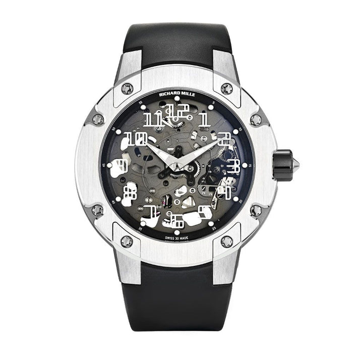 Richard Mille RM033 Titanium 46mm Ultra Thin Skeleton Dial with Black Rubber Strap - Luxury Automatic Men's Watch