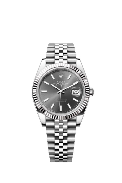 Rolex Datejust 41 126334 in stainless steel and white gold with a slate dial and Jubilee bracelet.