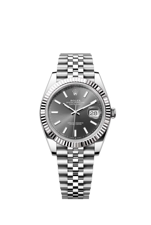Rolex Datejust 41 126334 in stainless steel and white gold with a slate dial and Jubilee bracelet.