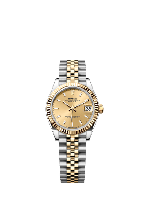 Rolex Datejust 278273 31mm yellow gold and stainless steel watch with champagne dial and Jubilee bracelet