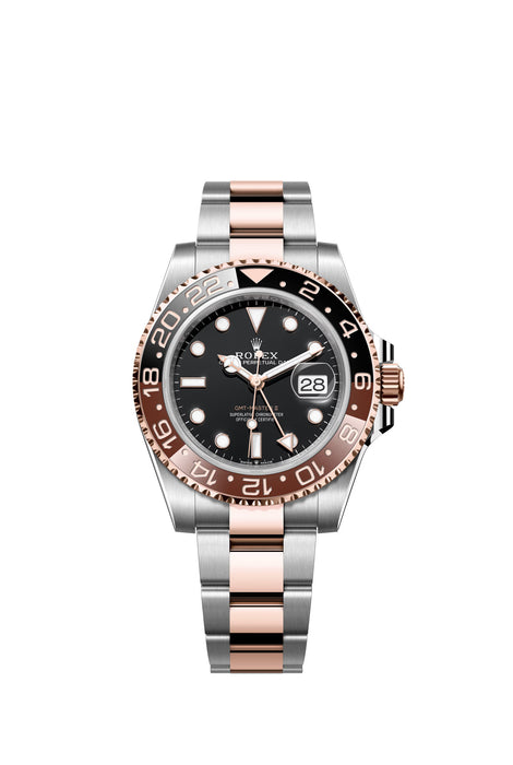 Rolex GMT-Master II 126711CHNR luxury watch in stainless steel and Everose gold with a 40mm case, black dial, and Oyster bracelet.