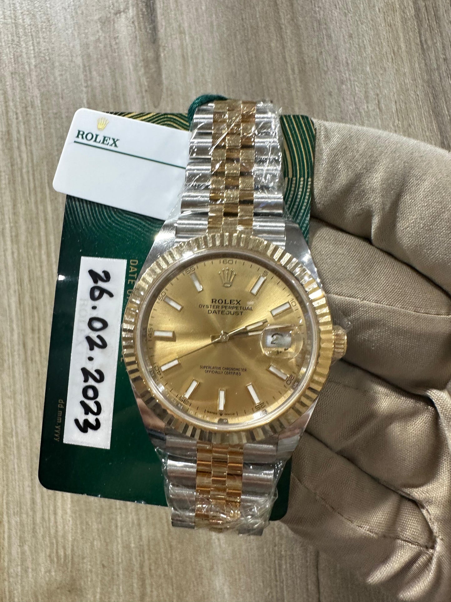 Datejust 41 126333 Gold Index Dial Jubilee Bracelet