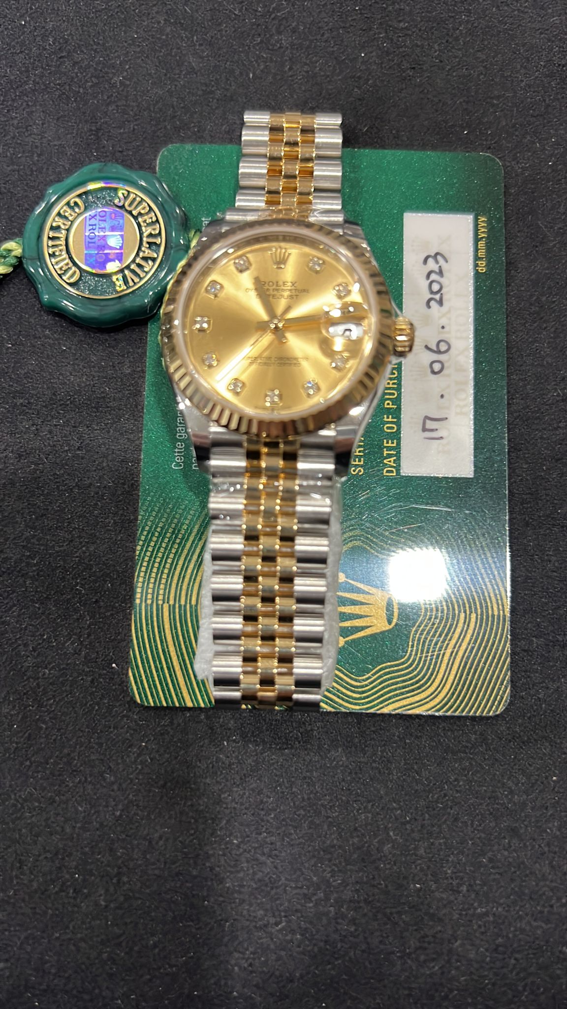 Datejust 31 278273 Green Roman VIXI Dial Jubilee Bracelet