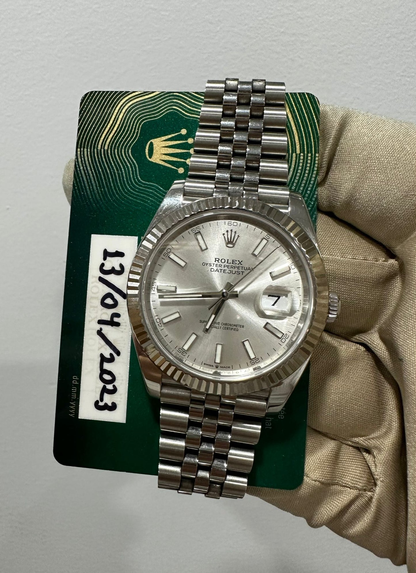 Datejust 41 126334 green motif Dial Jubilee Bracelet