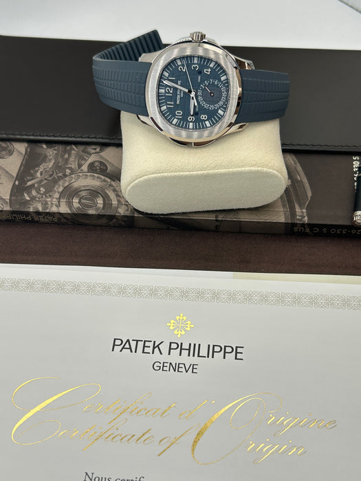 Patek Philippe Aquanaut 5968G-001 White Gold 42.2mm Blue Dial with Composite Strap