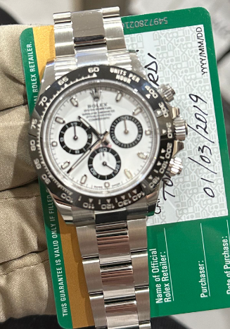 Daytona 116500LN White Dial Oyster Bracelet