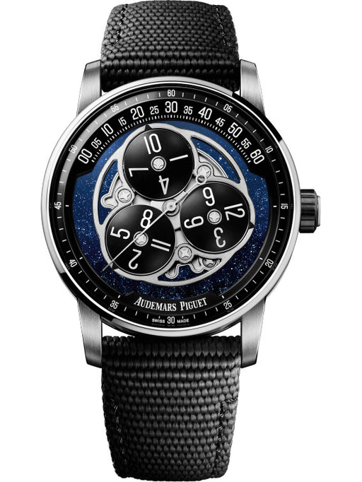 Audemars Piguet Code 11.59 Starwheel 15212NB in Ceramic and White Gold with Blue Aventurine Dial


