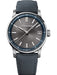 Audemars Piguet Code 11.59 Selfwinding watch in stainless steel with grey embossed dial and blue inner bezel.

