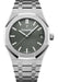 Audemars Piguet Royal Oak in 41mm stainless steel with a grey Grande Tapisserie dial and integrated stainless steel bracelet.

