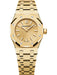 Audemars Piguet Royal Oak Mini Frosted Gold 23mm watch in yellow gold with Petite Tapisserie dial.