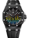 Audemars Piguet Royal Oak Offshore 43mm limited edition watch in black ceramic with a VU meter dial and black rubber strap.