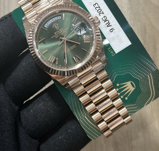 Day Date 40 228235 Green Dial President Bracelet