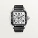 Cartier Santos de Cartier Chronograph WSSA0017 in stainless steel featuring a silvered opaline dial and Santos-style bracelet.