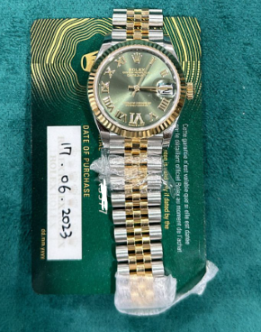 Datejust 31 278273 Green Roman Dial Jubilee Bracelet