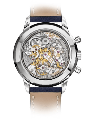 Patek Philippe Complications 5172G-001 in White Gold with Blue Dial, Back View