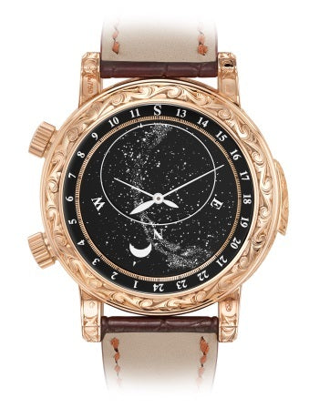 Patek Philippe Grand Complications 6002R-001 in Rose Gold, Celestial Sky Chart on Case Back View