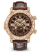 Patek Philippe Grand Complications 6002R-001 in Rose Gold with Grand Feu Brown Enamel Dial, Front View

