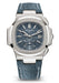 Patek Philippe Nautilus 5980/60G-001 White Gold 40.5mm Opaline Blue-Gray Dial with Calfskin Strap