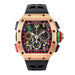 Richard Mille RM 65-01 Rose Gold 45mm Skeleton Dial Luxury Watch with Rubber Strap

