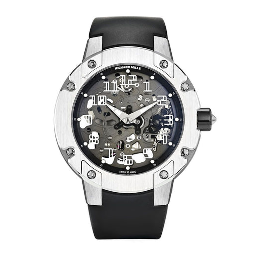 Richard Mille RM033 Titanium 46mm Ultra Thin Skeleton Dial with Black Rubber Strap - Luxury Automatic Men's Watch

