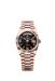 Rolex Day-Date 128235 36mm Everose Gold with Eisenkiesel diamond dial and fluted bezel

