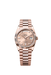 Rolex Day-Date 128235 36mm Everose gold watch with diamond-set rosé dial and President bracelet

