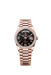 Rolex Day-Date 128345RBR 36mm Everose gold watch with Eisenkiesel diamond dial and President bracelet

