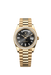 Rolex Day-Date 228348RBR Yellow Gold 40mm Black Diamond Dial luxury watch with President bracelet

