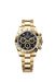 "Rolex Cosmograph Daytona Ref. 126508 in 18 kt yellow gold with black dial and Oyster bracelet."