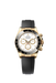 Rolex Daytona 126518LN in yellow gold with 40mm white dial, black ceramic bezel, and Oysterflex bracelet.

