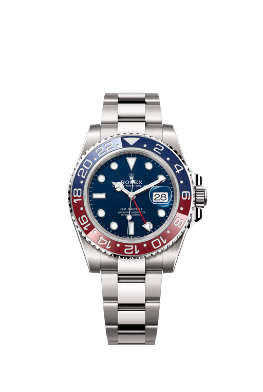 Rolex GMT-Master II 126719BLRO 40mm white gold with midnight blue dial and Pepsi bezel

