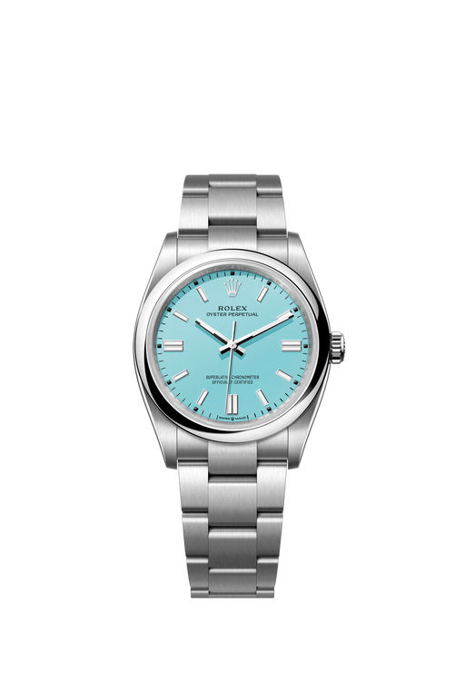 Rolex Oyster Perpetual 36 126000 Stainless Steel 36mm Turquoise Blue Dial with Oyster Bracelet