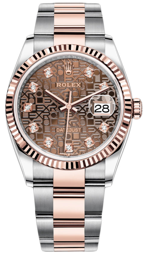 Rolex Datejust 36mm Stainless Steel and Rose Gold 126231 Jubilee Chocolate Diamond Oyster