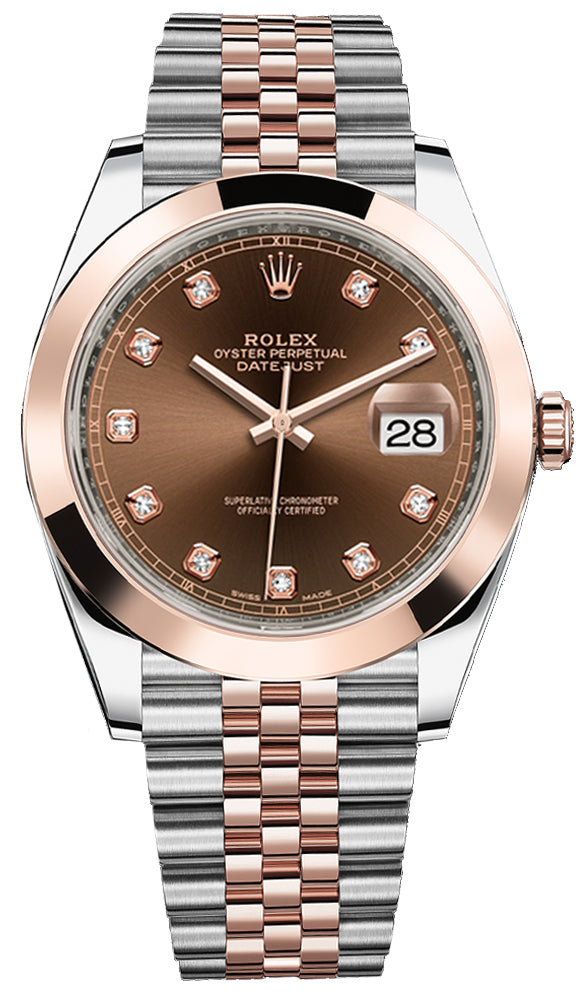 Rolex Datejust 41mm Steel and Everose Gold 126301 Chocolate Diamond Jubilee