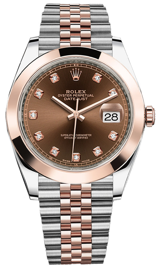 Rolex Datejust 41mm Steel and Everose Gold 126301 Chocolate Diamond Jubilee