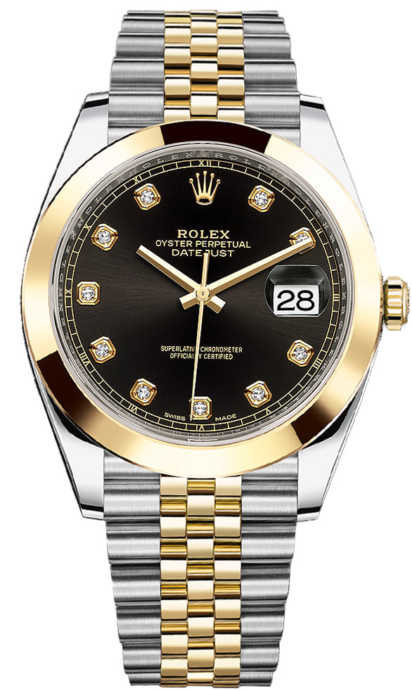 Rolex Datejust 41mm Steel and Yellow Gold 126303 Black Diamond Jubilee