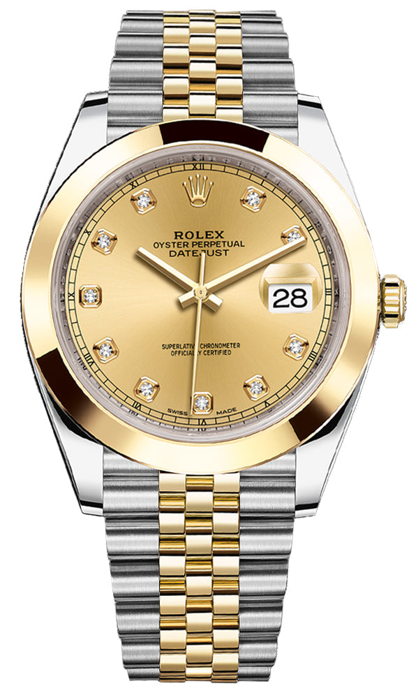 Rolex Datejust 41mm Steel and Yellow Gold 126303 Champagne Diamond Jubilee