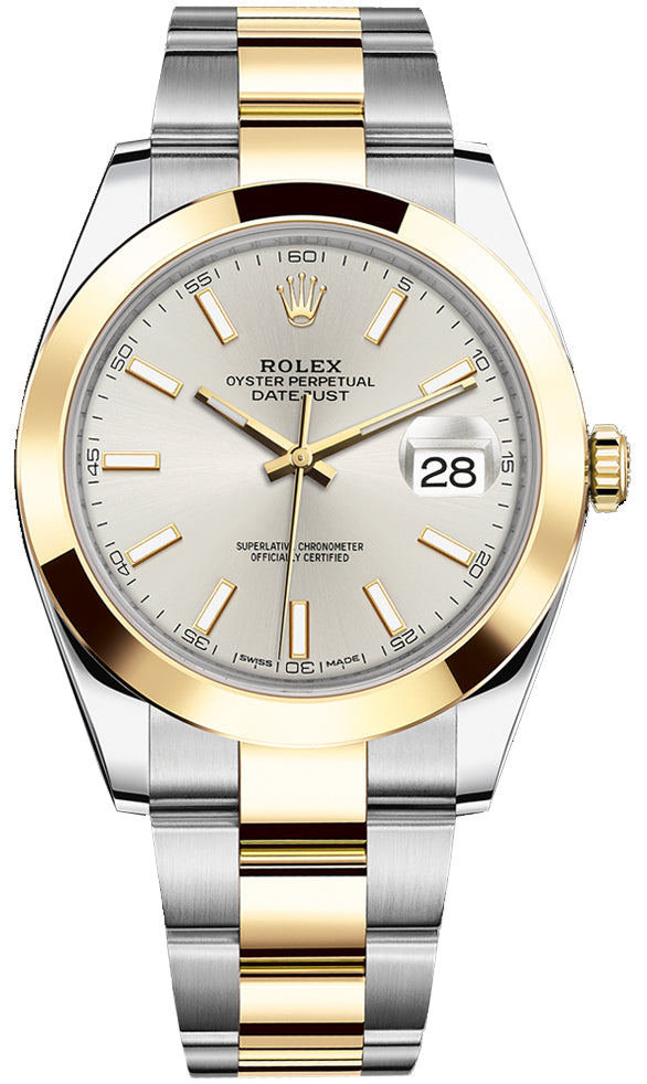 Rolex Datejust 41mm Steel and Yellow Gold 126303 Silver Index Oyster