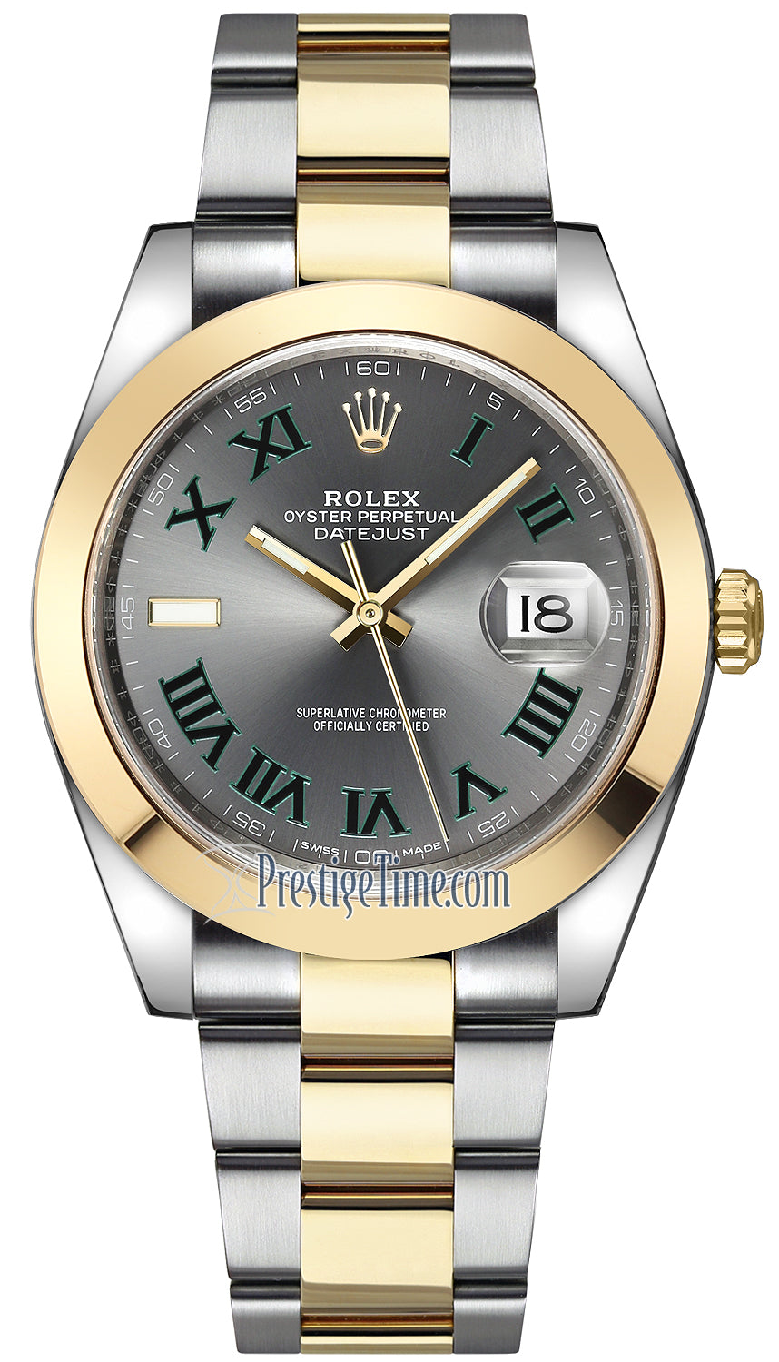 Rolex Datejust 41mm Steel and Yellow Gold 126303 Slate Roman Oyster