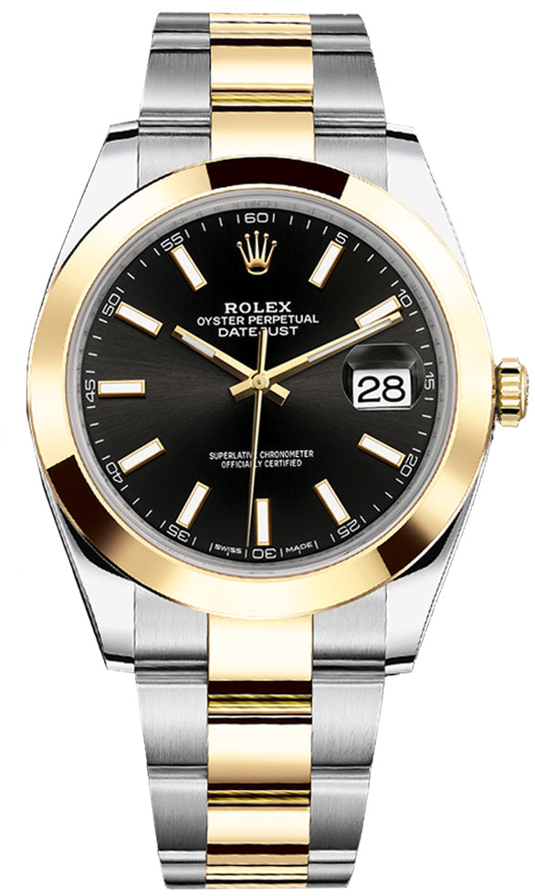 Rolex Datejust 41mm Steel and Yellow Gold 126303 Black Index Oyster