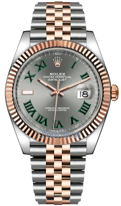 Rolex Datejust 41mm Steel and Everose Gold 126331 Slate Roman Jubilee