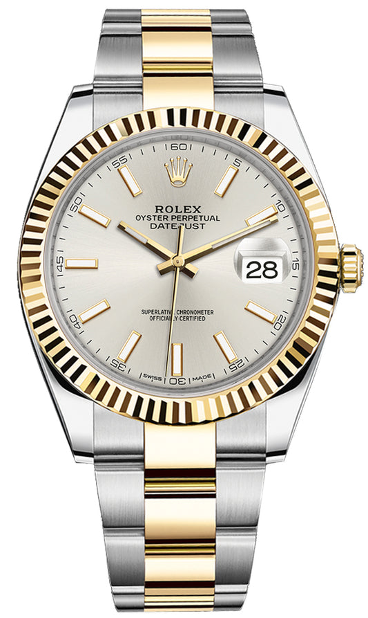 Rolex Datejust 41mm Steel and Yellow Gold 126333 Silver Index Oyster