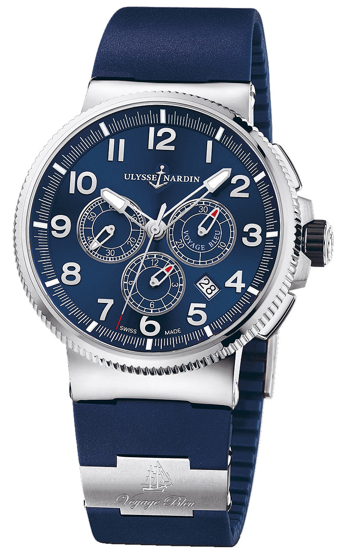 Ulysse Nardin Marine Chronograph Manufacture 43mm 1503-150LE-3/63-vb VOYAGE BLEU