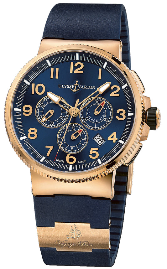 Ulysse Nardin Marine Chronograph Manufacture 43mm 1506-150LE-3/63-vb VOYAGE BLEU