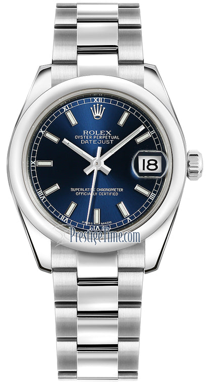 Rolex Datejust 31mm Stainless Steel 178240 Blue Index Oyster